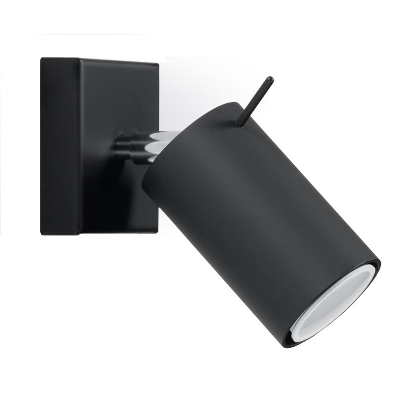 Ring Wall Spotlight, 1 Light, Black