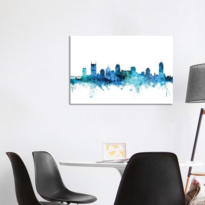 Nashville, Tennessee Skyline by Michael Tompsett - Wrapped Canvas Gallery-Wrapped Canvas Giclée