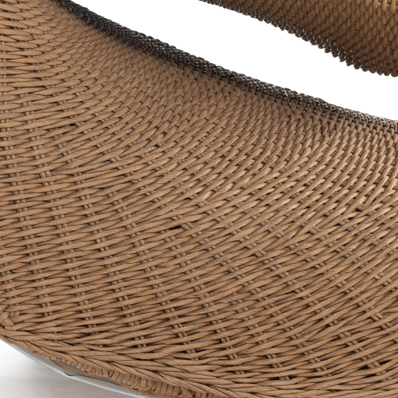 Chaise de patio Daughtery, Rétro naturel