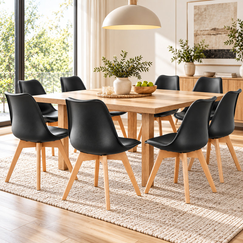Chaises de salle à manger Crossland, chaises de salon modernes du milieu du siècle, chaise d'appoint pour chambre et cuisine