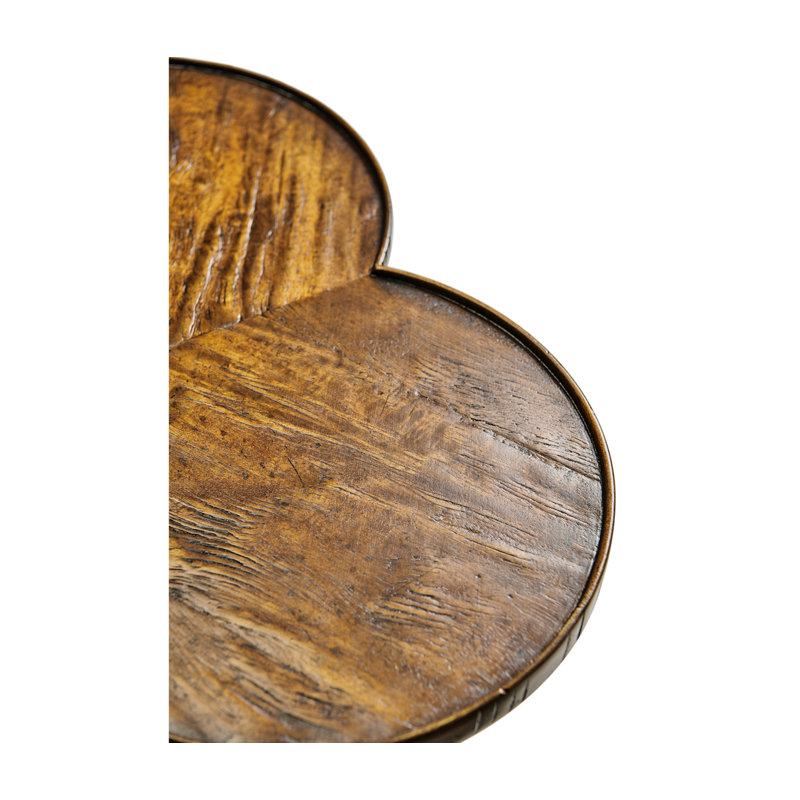 Casually Country Solid Wood End Table, Country Farmhouse Walnut