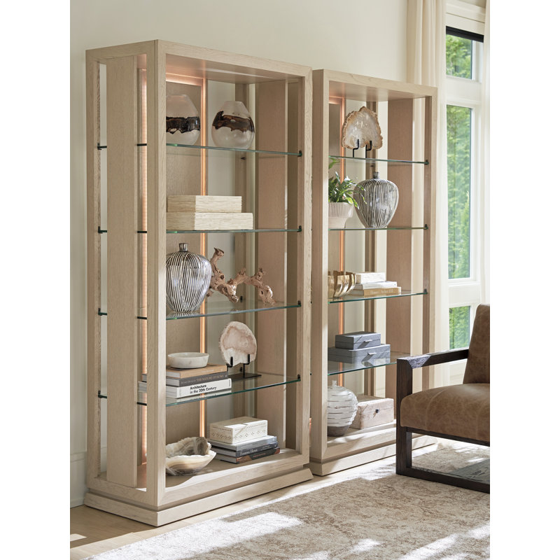 Sunset Key 80" H x 40" W Solid Wood Standard Bookcase