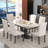 Trischa Fabric Dining Chair Set Of 6, Upholstered Parson Chair With Solid Wood Legs, Living Room Padded Chair Armless Side Chair With High Back For Home Kitchen-466822630