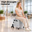 Chariot utilitaire pliable, chariot à roulettes portatif, chariot d'épicerie pliable avec couvercle, panier à outils pliable avec 4 roues pivotantes pour l'épicerie, le bureau, les bagages, l'école