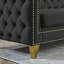 Button Tufted Sofa With Square Arm, 2Pcs Modern Couch-562600418