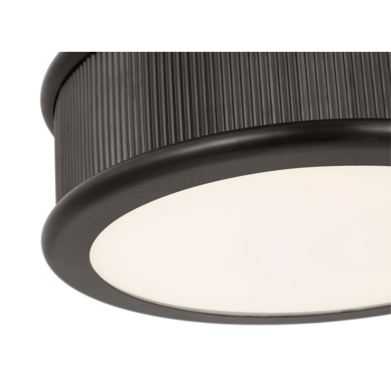 Ritz Flush Mount, 6" H x 18" W x 18" D, Aged Iron