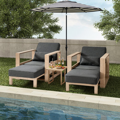 Drakar Solid Wood Chaise Lounge