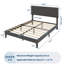 Grand lit plateforme tapissier avec tête de lit réglable, structure en tissu de lin et support à lattes de bois, conception silencieuse pour les chambres modernes-739561660-739561662