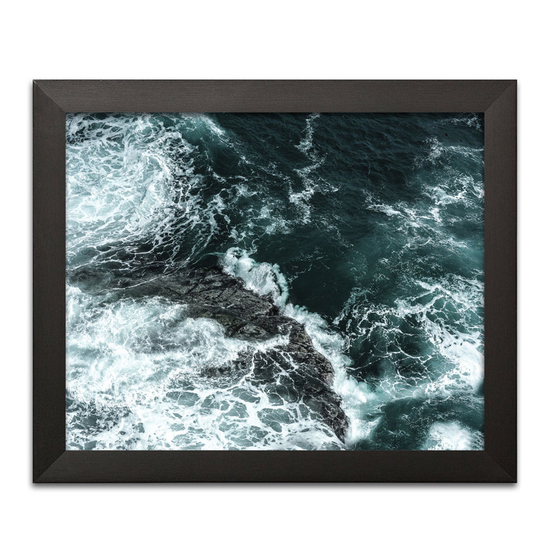 « ondulations ii », reproduction de photo, H 12 po x l 18 po x P 0,75 po, Papier avec cadre noir