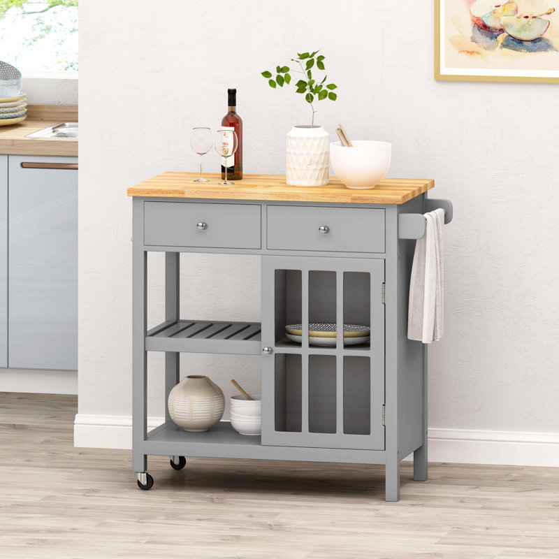 Armoire pour îlot de cuisine avec 2 tiroirs et 2 tablettes
