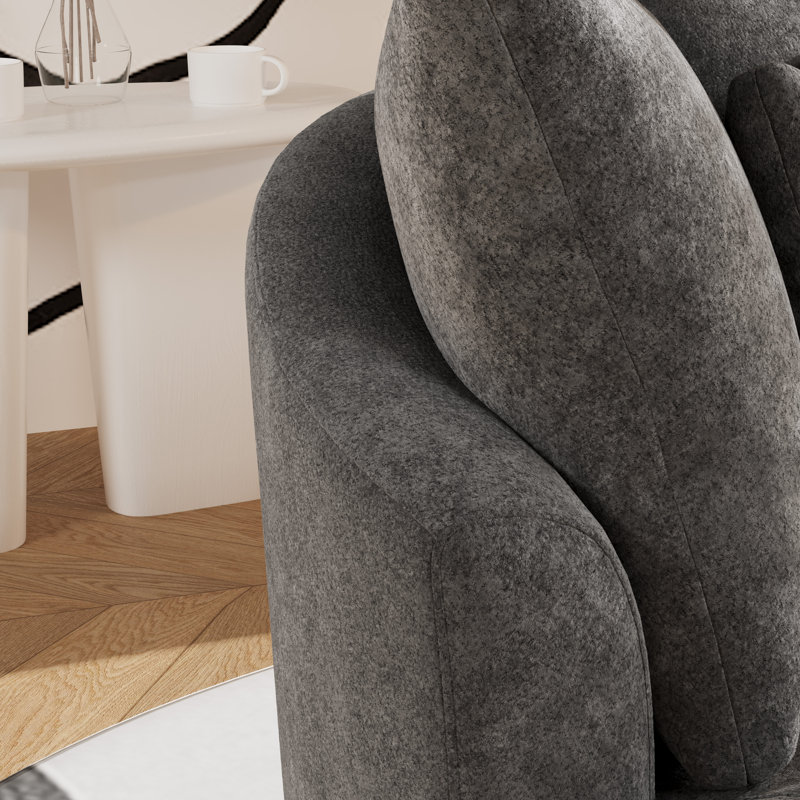 Fauteuil demi-tonneau 70 po, Gris