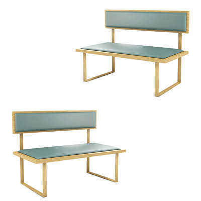 Banc rembourré en similicuir Light Luxury