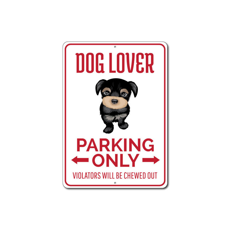 Plaque en aluminium pour chien, H 14 po x l 10 po x P 0,04 po