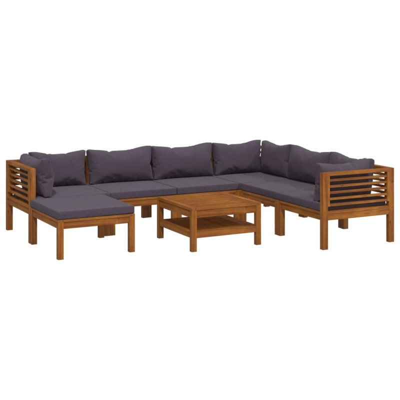 Ensemble de conversation modulaire 8 pièces Ebern Designs, Gris foncé