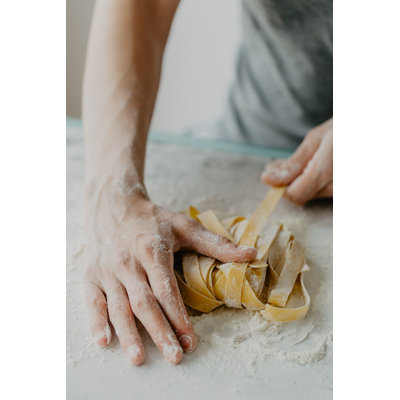 Chef Making Pasta by Nerudol - Wrapped Canvas Print