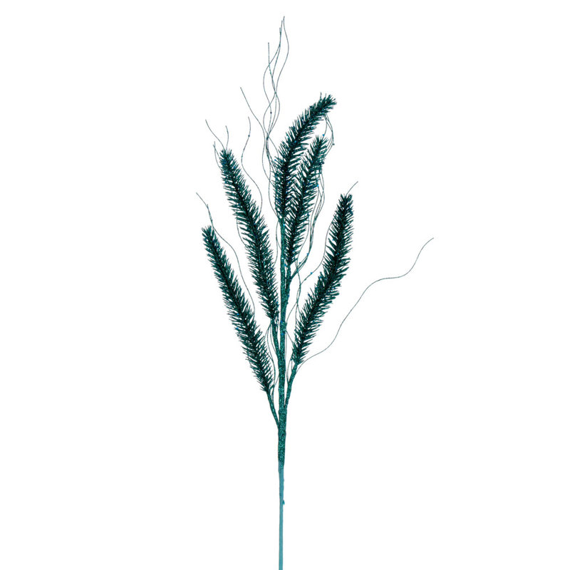 30" Baby Wheat Glitter Spray, 6 per bag., Teal Blue