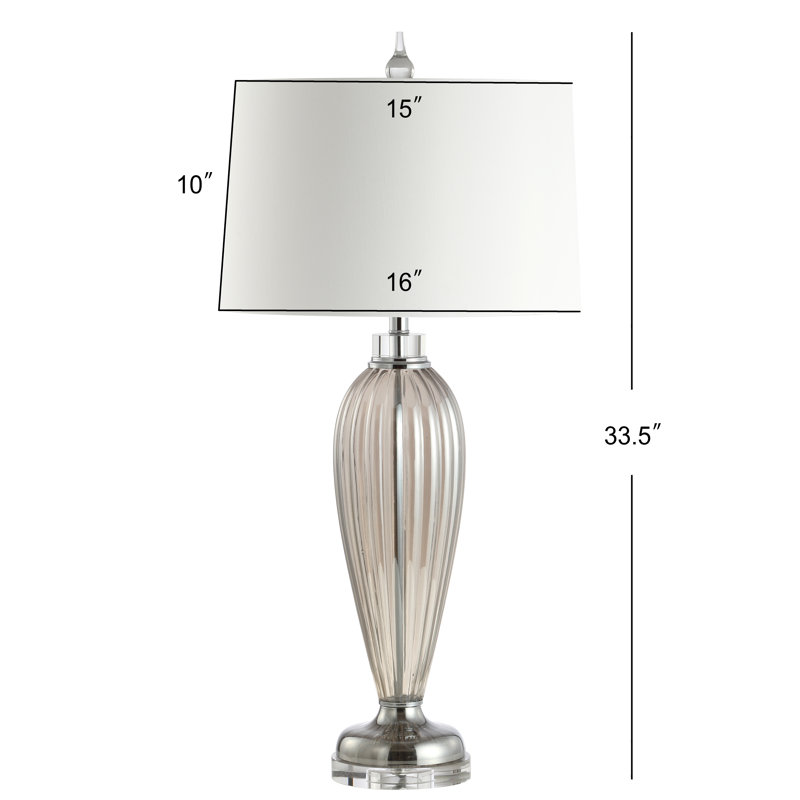 Carignan 33.5" Glass/Crystal LED Table Lamp