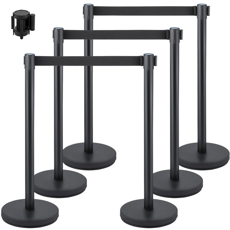 Barrières de poteau en acier et fer H 35,4 x l 80 VEVOR