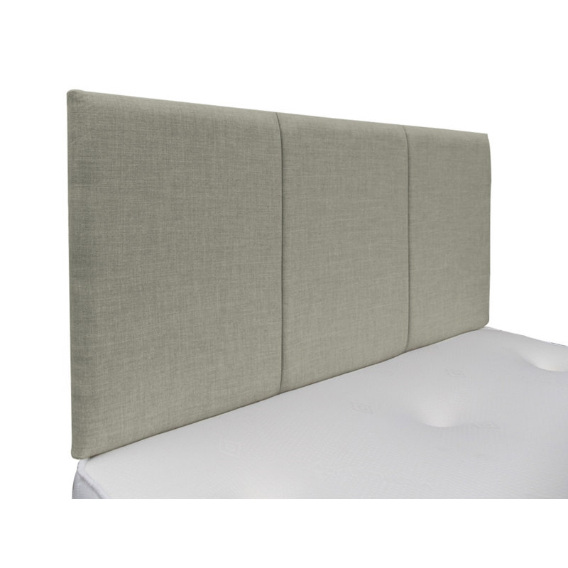 Liang Upholstered Headboard, Double (4'6), Silver, Plush Velvet