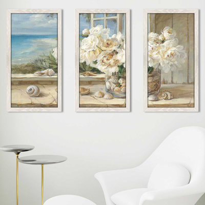 " By the Sea " 3 Piece Art Acrylic Painting