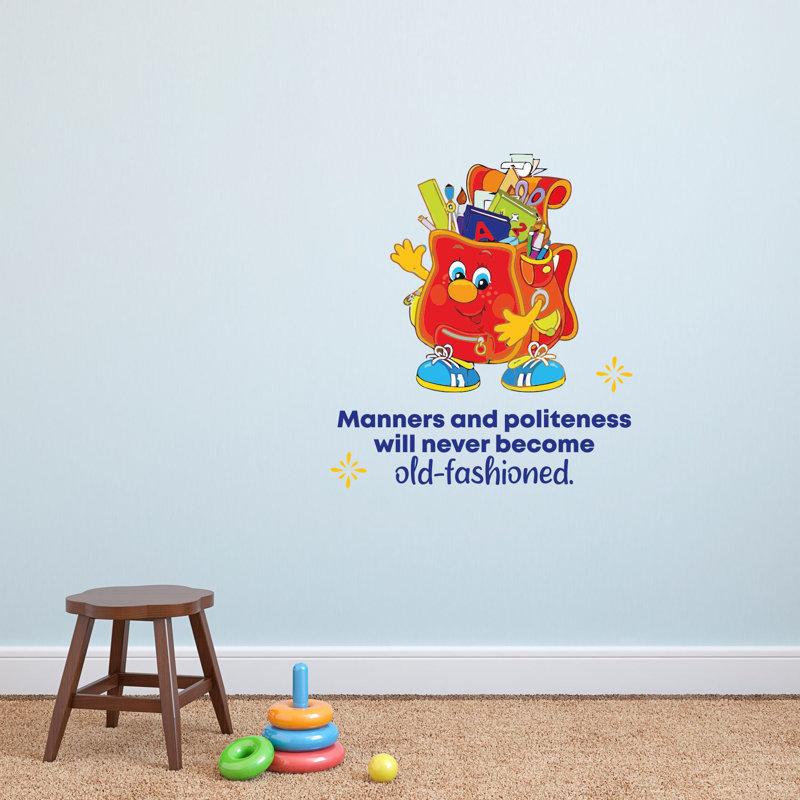 Autocollant décoratif, fournitures scolaires, sac à dos, décoration murale, H 20 po x l 20 po