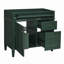 Meuble-lavabo de 36 po sans lavabo supérieur, armoire de rangement de salle de bain avec 2 tiroirs et un tiroir basculant, structure en bois massif-120330099