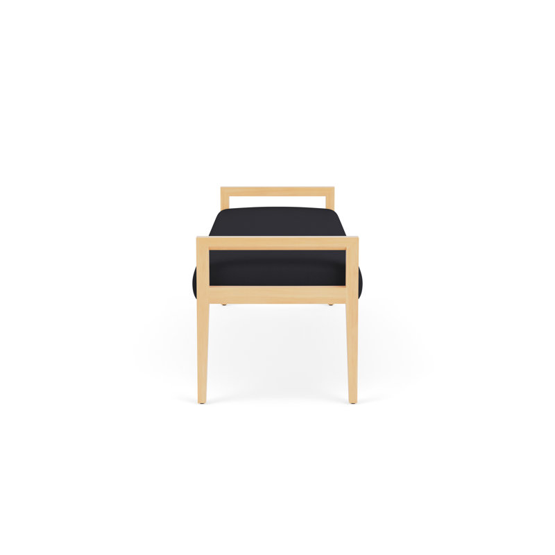 Banc en bois 3 places Brooklyn, Naturel, Noir Patriot Plus
