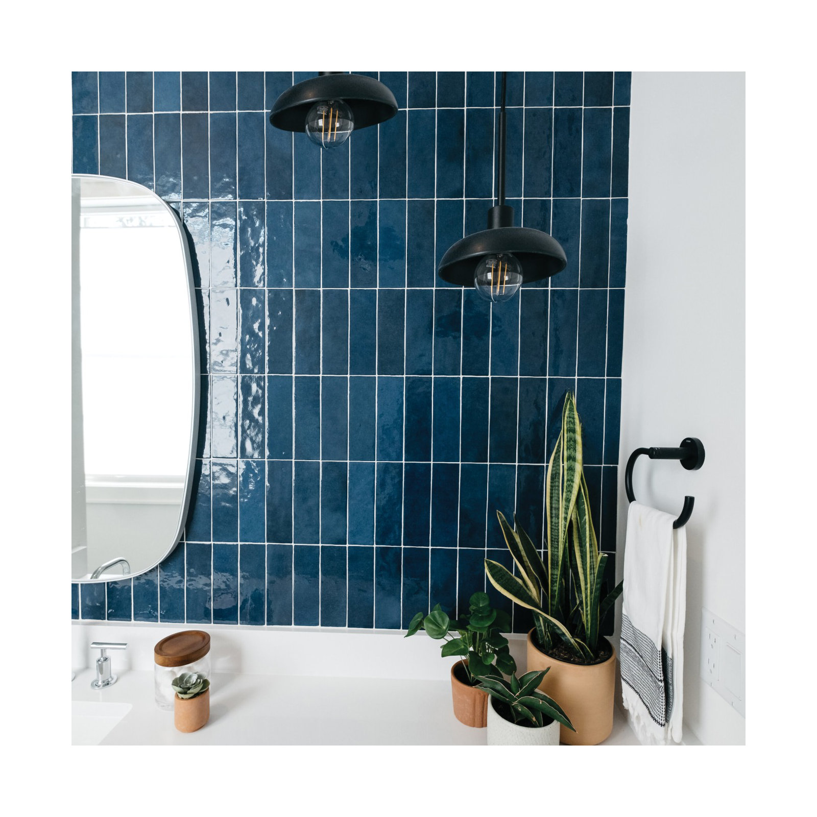 Cloe 2.5" x 8" Ceramic Tile, Blue