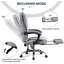 Fauteuil de massage avec chauffeur et 6 points de vibration, fauteuil de bureau de direction avec repose-pieds et accoudoirs rembourrés, dossier inclinable et roulettes-890870773
