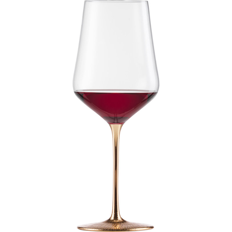 Encinas 620ml Red Wine Glass Set, Gold