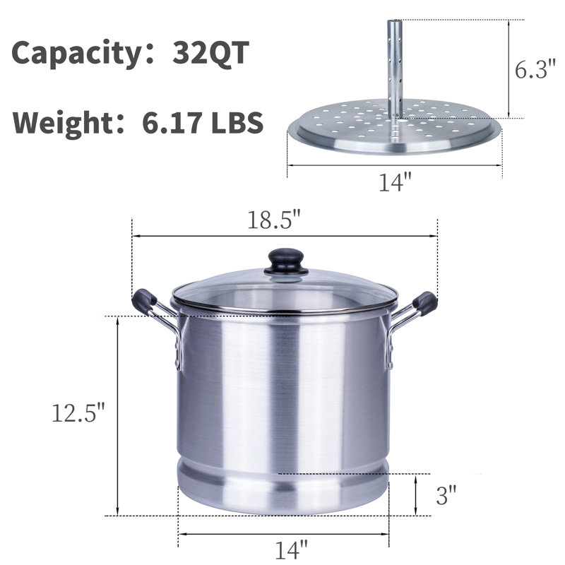 ARC Aluminum Stock Pot, 32 Qt.