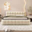 Grand lit plateforme tapissier avec tissu épais et lit au sol avec structure solide (lit)-1804868553