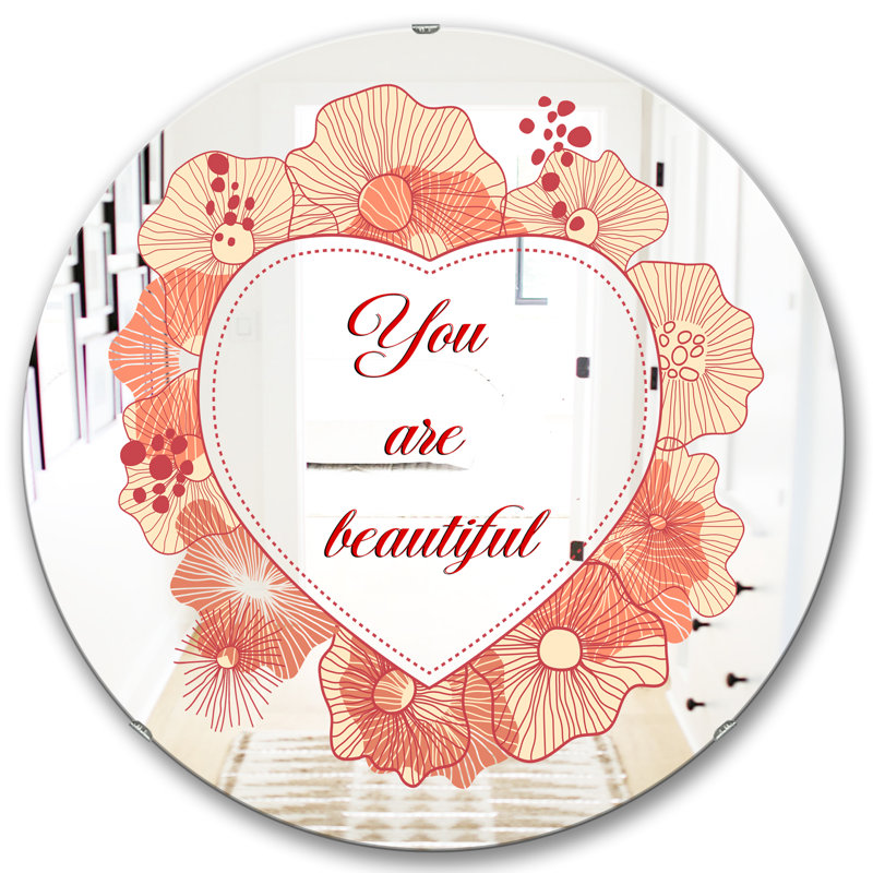 Miroir d'appoint You You Beautiful, H 23,6 po x l 23,6 po