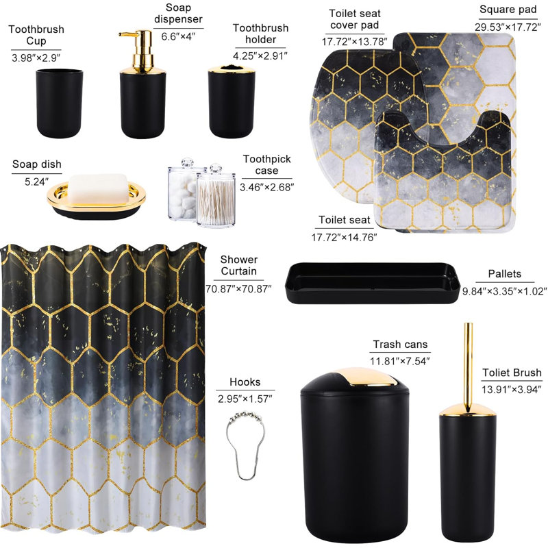 Black Bathroom Set