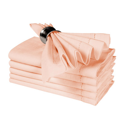 Serviette 100% lin 18 po x 18 po - Ajourée, lavable à la machine, serviettes de table parfaites pour toutes les occasions