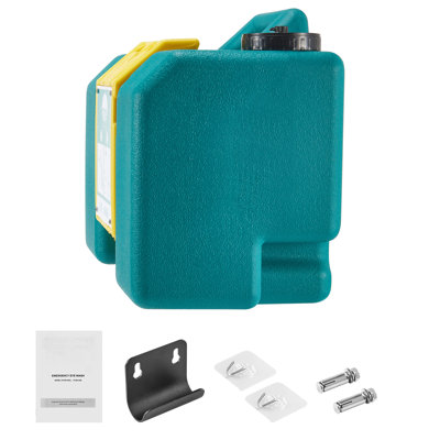 Portable Eye Wash Station 8 Gal, Emergency Eye Wash Unit with 2 Sprays, OSHA-Approved Eyewash Station Wall-Mounted/On Flat Surface, First Aid Eyewash Units for Schools, Labs, Factories, Green