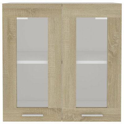 Black Hanging Glass Cabinet 60X31x60 Cm