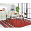 Tapis rouge / ivoire en coton tissé à plat à la main Bokara Hills-21204825