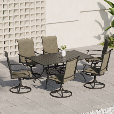 Callaghn Rectangular 6 - Person 63" Long Dining Set