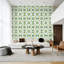 Adhésif mural auto-adhésif amovible à motif floral étoiles jaunes et scandinaves l 17,7 po x H 118 po Peel and Stick-129497990