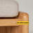 light Wood Color Upholstered Solid Wood  Bench