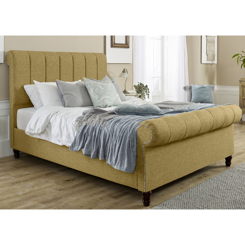 Cherrilyn Upholstered Bed, Beige, Single (3')