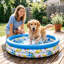 Piscine gonflable H 48 po x l 48 po x L 10 po avec bouchon de vidange pour animaux 2 enfants 