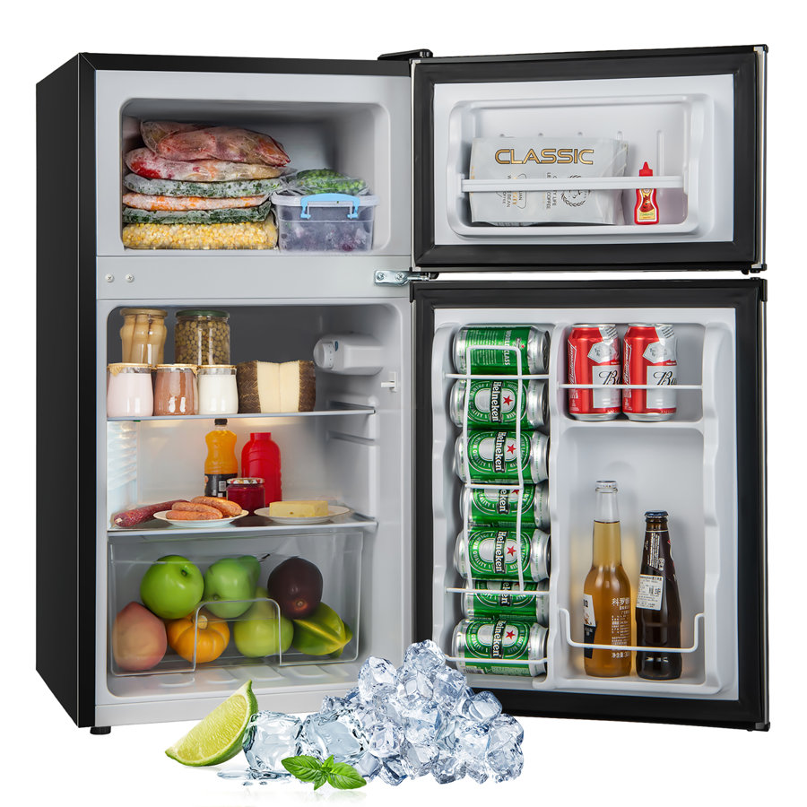 Costway 3.2 cu.ft Freestanding Mini Fridge with Freezer