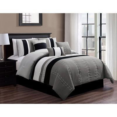 Luxury Bedding Collection Modern & Contemporary Striped Comforter
