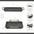 Syla Black Metal Tray with Wicker Wrapped Handles-467806813