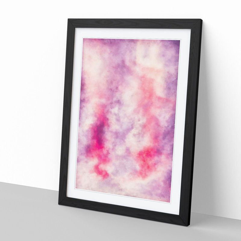 The Pink Clouds - Picture Frame Graphic Art, Black Framed, 65cm H x 48cm W x 2cm D