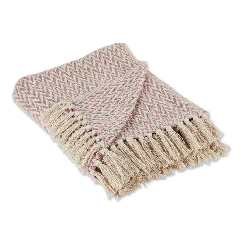 Jeté 100% coton , Mauve clair
