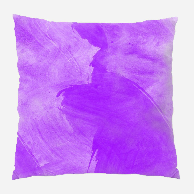 Coussin décoratif aquarelle Monge, Microsuède, Intérieur