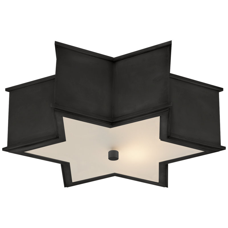 Alexa Hampton Sophia Small Flush Mount, Gun Metal, 2 - Lights